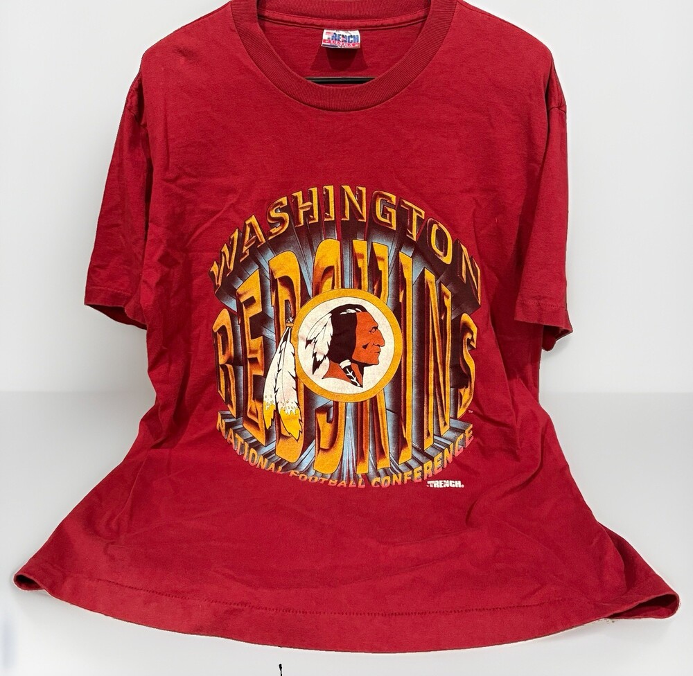 Vintage 90s Washington Redskins Trench NFL Graphic T Shirt Men’s XL USA Made